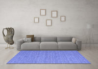 Machine Washable Abstract Blue Contemporary Rug, wshcon1433blu