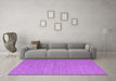 Machine Washable Abstract Purple Contemporary Area Rugs in a Living Room, wshcon1433pur