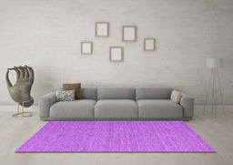 Machine Washable Abstract Purple Contemporary Area Rugs in a Living Room, wshcon1433pur