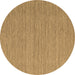 Round Abstract Brown Contemporary Rug, con1433brn