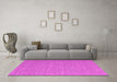 Machine Washable Abstract Pink Contemporary Rug in a Living Room, wshcon1434pnk