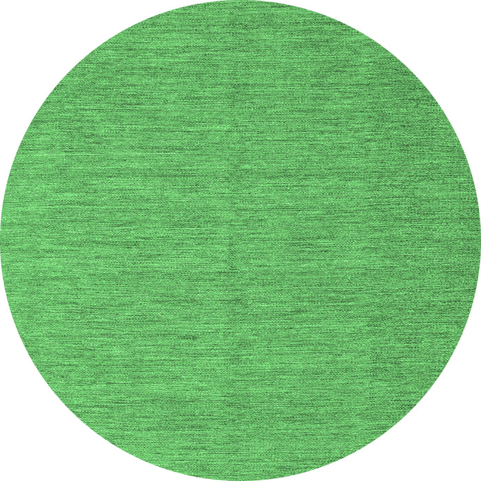 Round Abstract Emerald Green Contemporary Rug, con1434emgrn