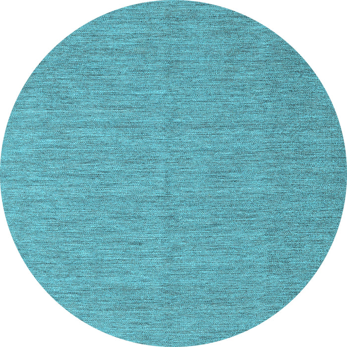 Round Abstract Light Blue Contemporary Rug, con1434lblu