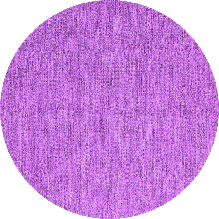 Round Abstract Purple Contemporary Rug, con1434pur
