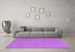 Machine Washable Abstract Purple Contemporary Area Rugs in a Living Room, wshcon1434pur