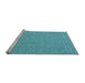 Sideview of Machine Washable Abstract Light Blue Contemporary Rug, wshcon1434lblu