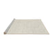 Serging Thickness of Machine Washable Contemporary Whip Beige Rug, wshcon1435