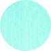 Round Machine Washable Solid Turquoise Modern Area Rugs, wshcon1435turq