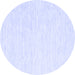 Round Solid Blue Modern Rug, con1435blu