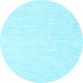 Round Machine Washable Solid Light Blue Modern Rug, wshcon1435lblu