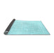 Sideview of Solid Light Blue Modern Rug, con1435lblu