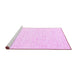 Sideview of Machine Washable Solid Pink Modern Rug, wshcon1435pnk