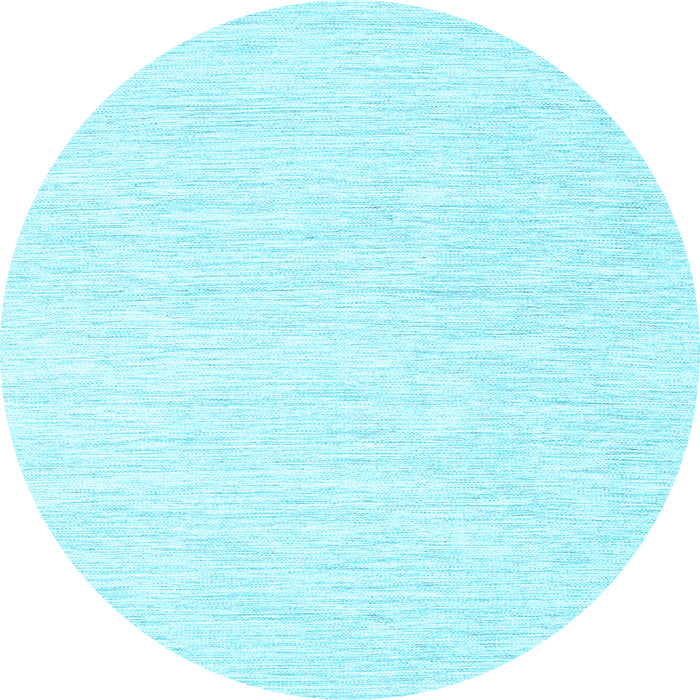 Round Solid Light Blue Modern Rug, con1435lblu