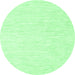 Round Solid Emerald Green Modern Rug, con1435emgrn