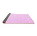 Sideview of Solid Pink Modern Rug, con1435pnk