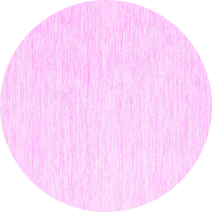 Round Solid Pink Modern Rug, con1435pnk