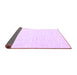 Sideview of Solid Purple Modern Rug, con1435pur