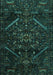 Machine Washable Abstract Turquoise Contemporary Area Rugs, wshcon1436turq