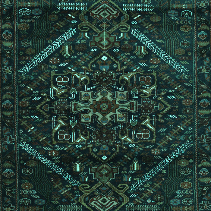 Machine Washable Abstract Turquoise Contemporary Area Rugs, wshcon1436turq