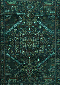 Abstract Turquoise Contemporary Rug, con1436turq