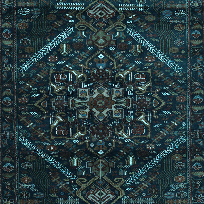 Abstract Light Blue Contemporary Rug, con1436lblu