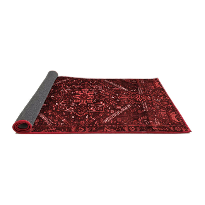 Abstract Red Contemporary Area Rugs