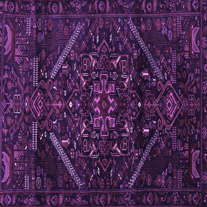 Square Abstract Purple Contemporary Rug, con1436pur