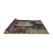 Thickness of Contemporary Reddish Brown Patchwork Rug, con1437