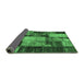 Sideview of Patchwork Emerald Green Transitional Rug, con1437emgrn