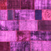 Square Patchwork Pink Transitional Rug, con1437pnk