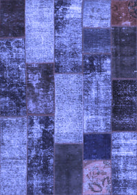 Patchwork Blue Transitional Rug, con1437blu