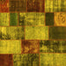 Square Patchwork Yellow Transitional Rug, con1437yw