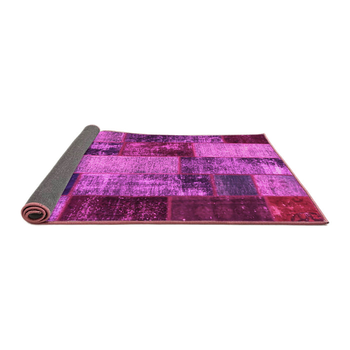 Sideview of Patchwork Pink Transitional Rug, con1437pnk