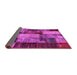 Sideview of Patchwork Pink Transitional Rug, con1437pnk