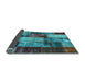 Sideview of Patchwork Light Blue Transitional Rug, con1437lblu