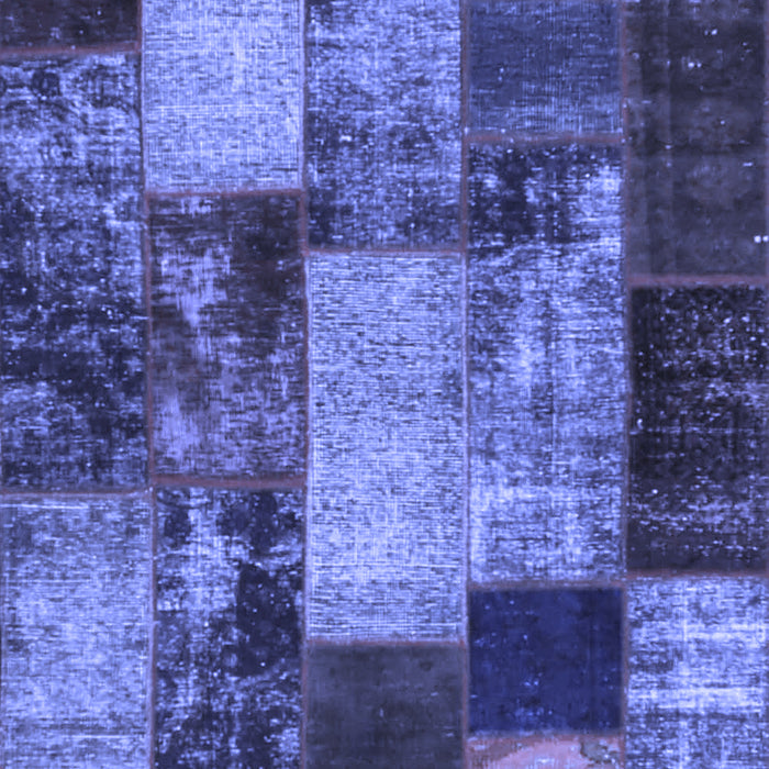 Patchwork Blue Transitional Rug, con1437blu
