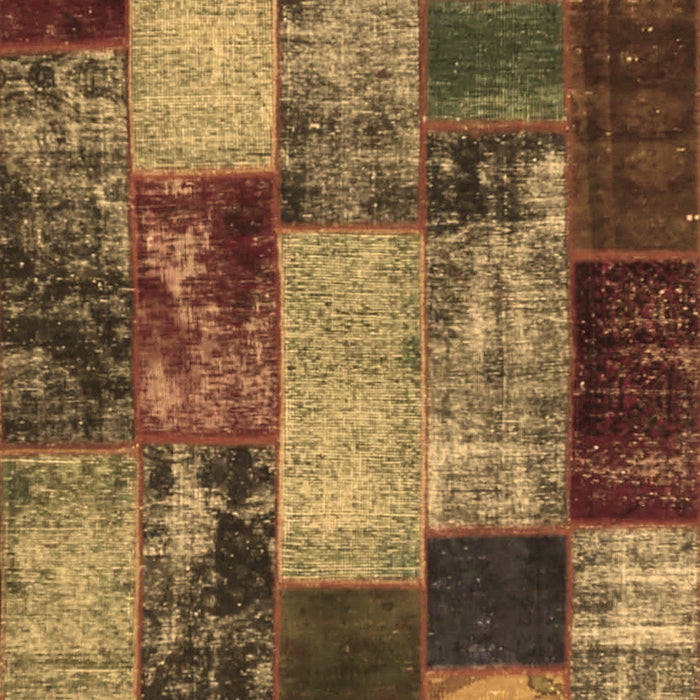 Patchwork Brown Transitional Rug, con1437brn