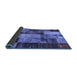 Sideview of Patchwork Blue Transitional Rug, con1437blu