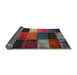 Thickness of Contemporary Brown Patchwork Rug, con1438