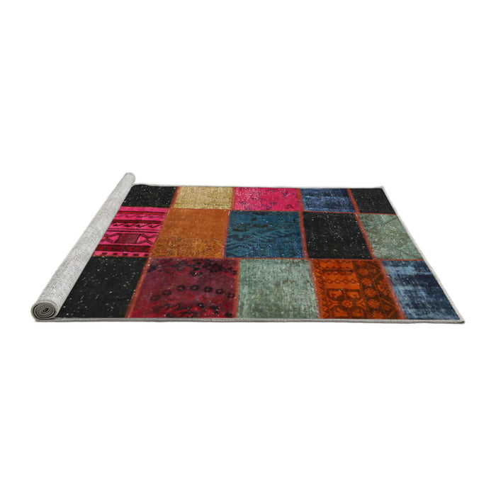 Serging Thickness of Machine Washable Contemporary Brown Rug, wshcon1438