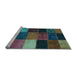 Sideview of Machine Washable Patchwork Light Blue Transitional Rug, wshcon1438lblu