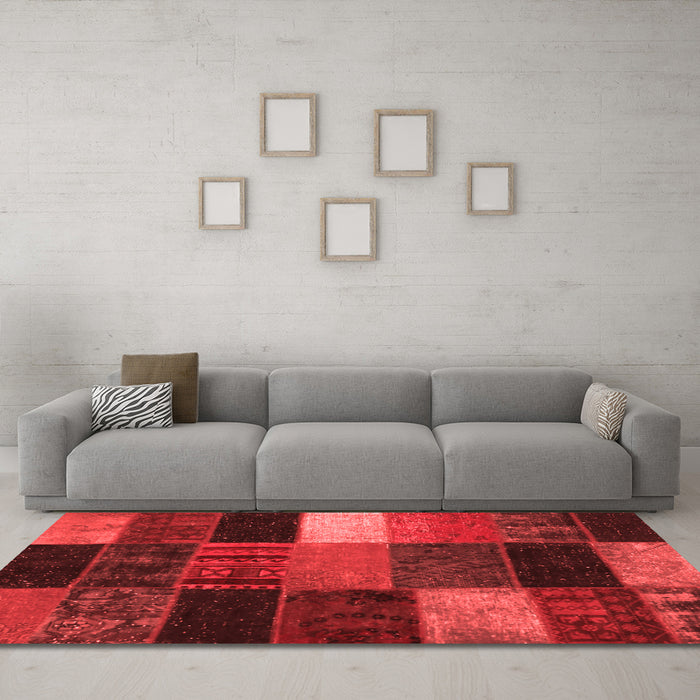 Transitional Red Washable Rugs