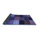 Sideview of Patchwork Blue Transitional Rug, con1438blu