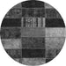 Machine Washable Patchwork Gray Transitional Rug, wshcon1438gry