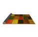 Sideview of Patchwork Yellow Transitional Rug, con1438yw