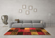 Machine Washable Patchwork Orange Transitional Area Rugs in a Living Room, wshcon1438org