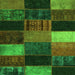 Serging Thickness of Patchwork Green Transitional Rug, con1438grn