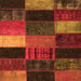 Serging Thickness of Patchwork Orange Transitional Rug, con1438org