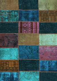 Patchwork Light Blue Transitional Rug, con1438lblu