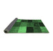 Sideview of Patchwork Emerald Green Transitional Rug, con1438emgrn